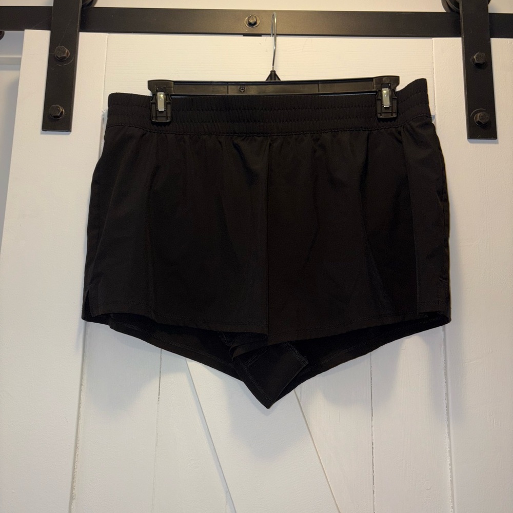 Victoria's Secret Black Running Shorts High-Waisted Fitted